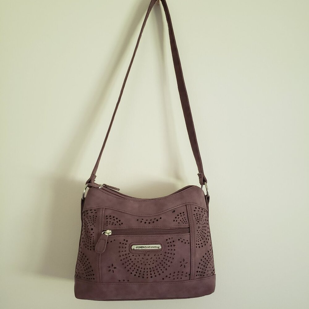 NWOT Stone Mountain Purple Suede Purse